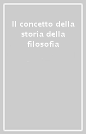 Il concetto della storia della filosofia