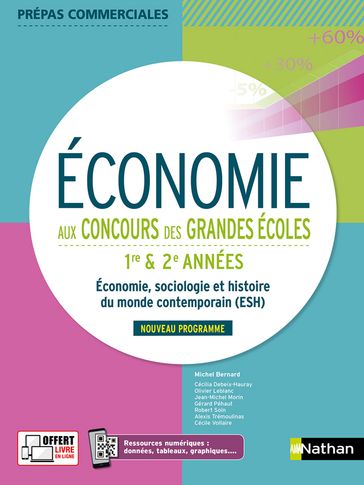 Économie aux concours des grandes écoles - 1ère et 2ème années 2021 - Bernard Michel - Cécilia Debeix-Hauray - Olivier Leblanc - J-M. Morin - Robert Soin - Alexis Trémoulinas - Gérard Pehaut - Cécile Volaire