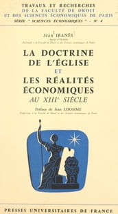 La doctrine de l Église et les réalités économiques au XIIIe siècle