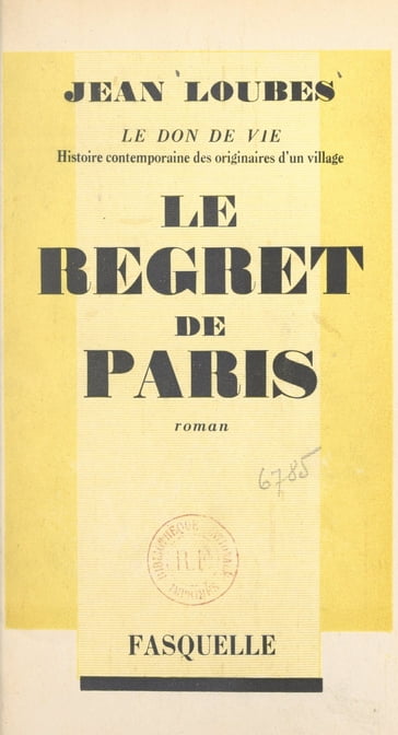 Le don de vie, histoire contemporaine des originaires d'un village (1) - Jean Loubes