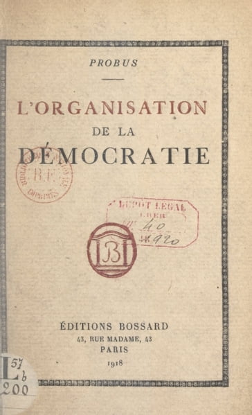 L'organisation de la démocratie - Probus