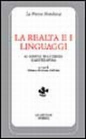 La realtà e i linguaggi. Ai confini tra scienza e letteratura