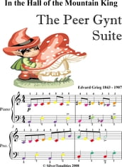 In the Hall of the Mountain King Easy Piano Sheet Music with Colored Notes