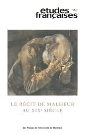 Études françaises. Volume 58, numéro 2, 2022