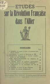 Études sur la Révolution française dans l Allier