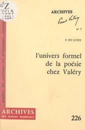 L univers formel de la poésie chez Valéry