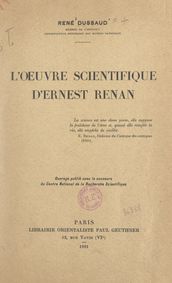 L œuvre scientifique d Ernest Renan