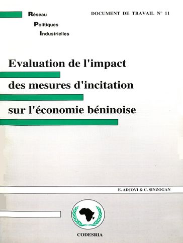 Évaluation de l'impact des mesures d'incitation sur l'économie béninoise - Claude Sinzogan - Epiphane Adjovi